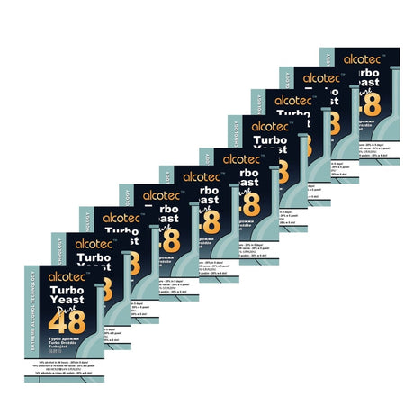 10 x Alcotec 48 Hour Turbo Yeast Home Brew Spirits - Distillery King Australia