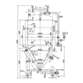 100L Conical Fermenter (Pressurisable, Jacketed)