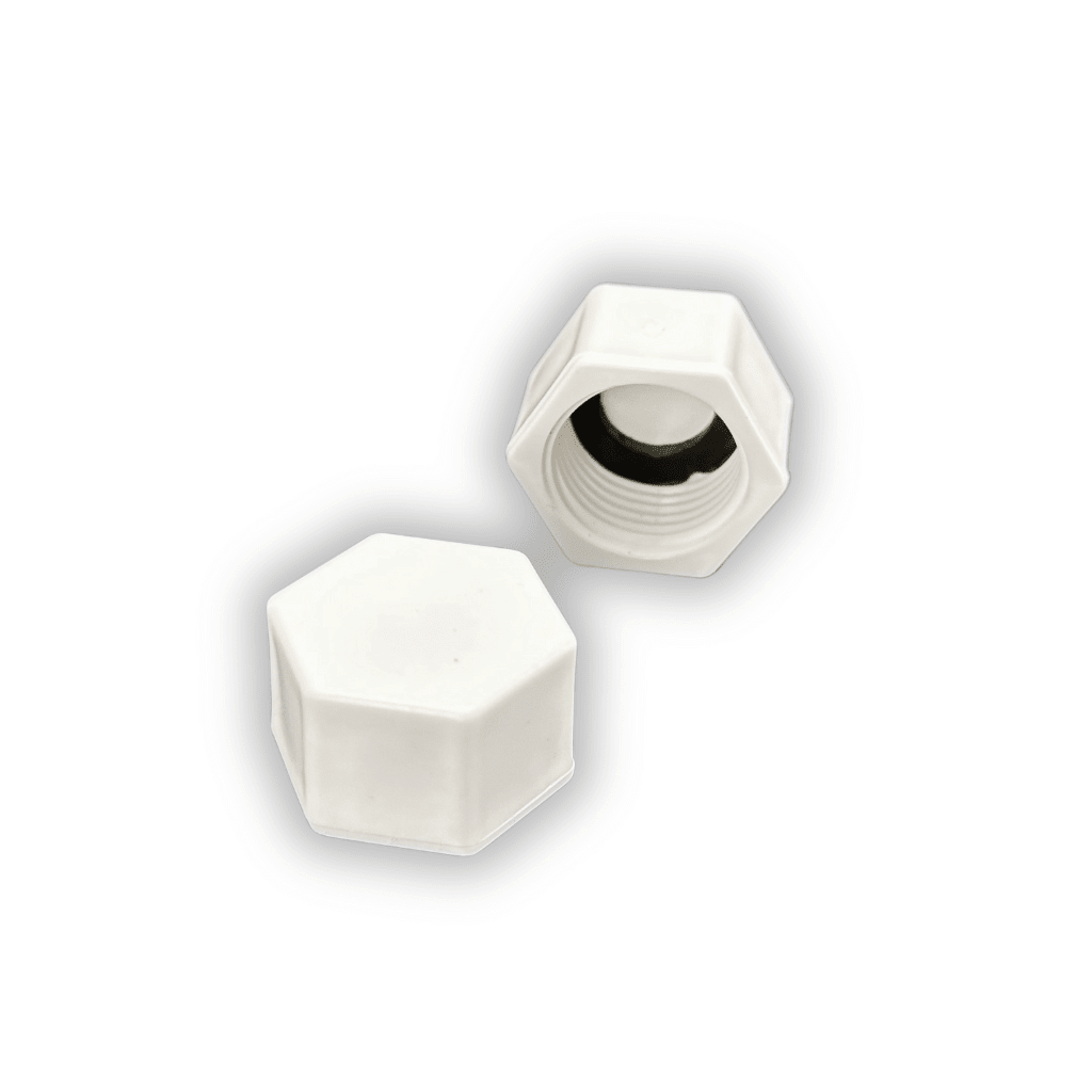 1/2 BSPP plastic end cap with seal