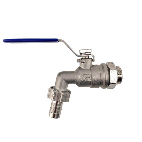 Stainless 1/2 inch ball valve with 13mm barb fitting