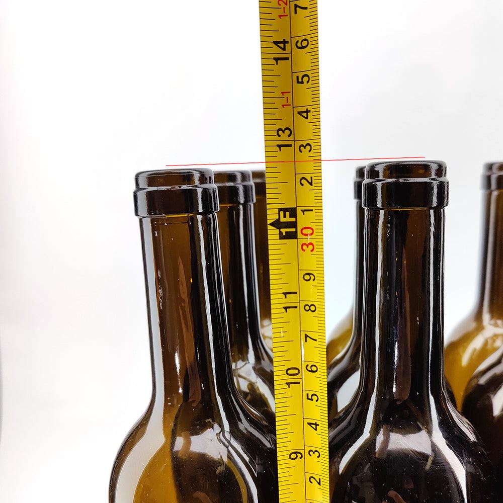 12 x 750mL Wine Bottles - Including Corks, Black Heat Shrink Sleeves & Hand Crafted Labels - Distillery King Australia