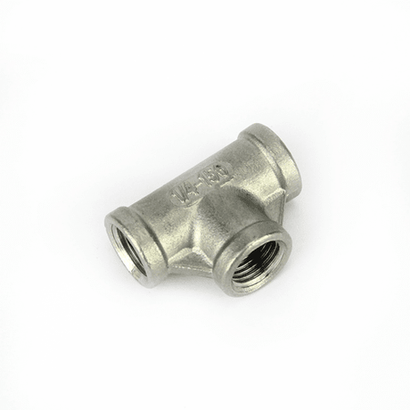 1/4 inch BSP stainless equal tee