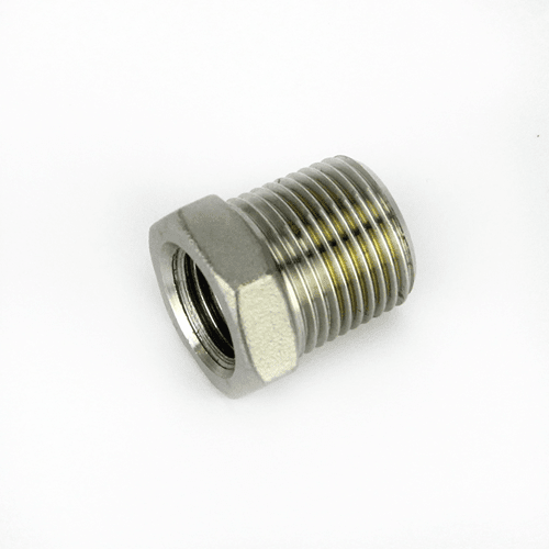 Stainless steel reducing bush, 1/4 x 3/8 BSP