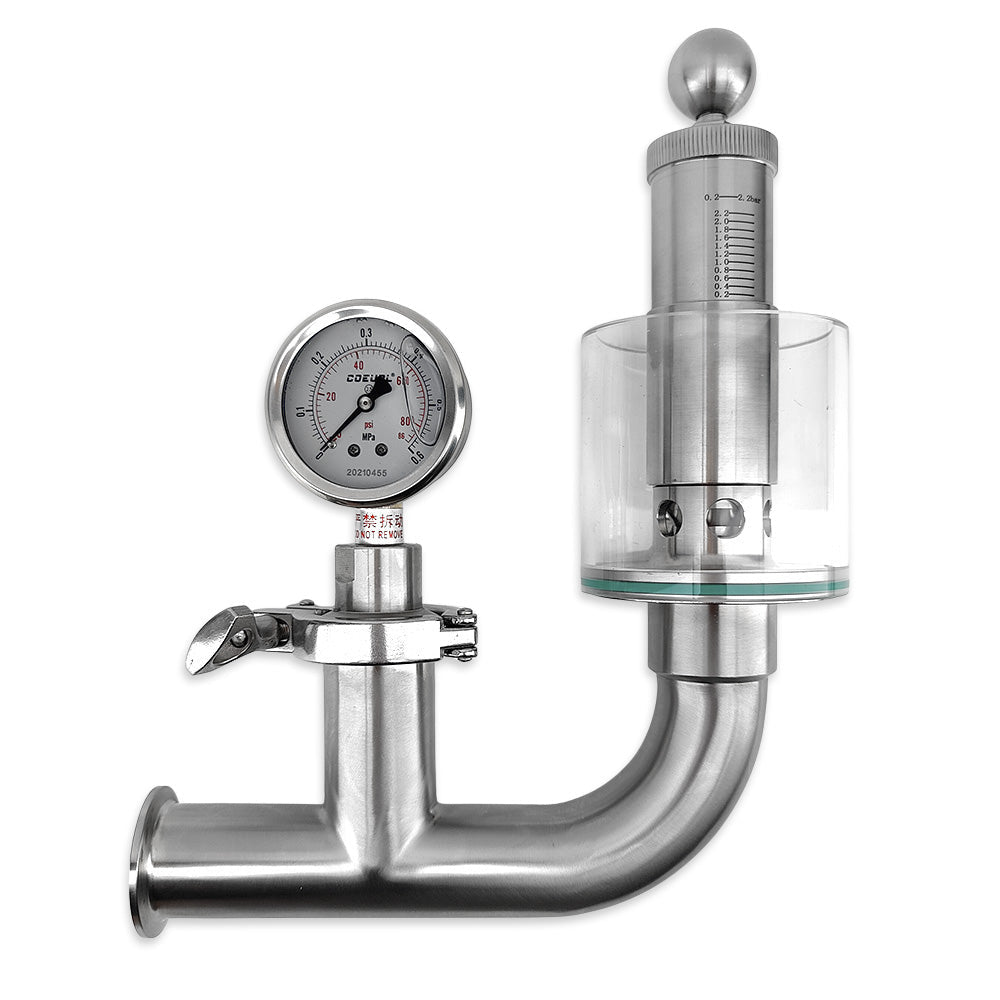 1.5 Inch TC Spunding Valve with Pressure Gauge
