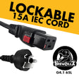 15A IEC Lockable Power Cord for BrewZilla Gen4 65L