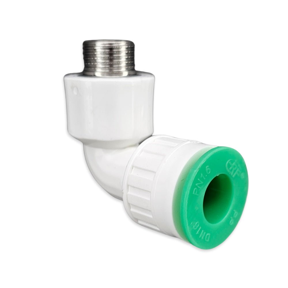 16mm push-in elbow x 1/2 inch male PPR fitting