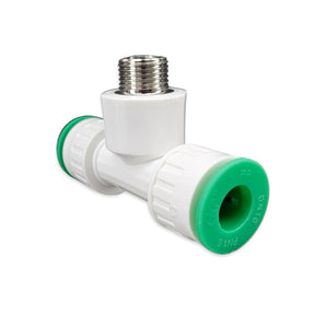 16mm push-in tee x 1/2 inch male PPR fitting
