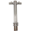 2 tap T-bar flooded font, stainless steel