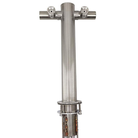2 tap T-bar flooded font, stainless steel