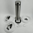 2 Tap Two Tap Double Tap Brushed Stainless Font Kit with SS Duotight Short shank and Black handle (Without Tap) - Distillery King Australia