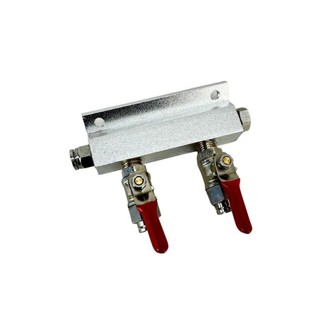 2 Way Gas Line Manifold - Push-In Fittings
