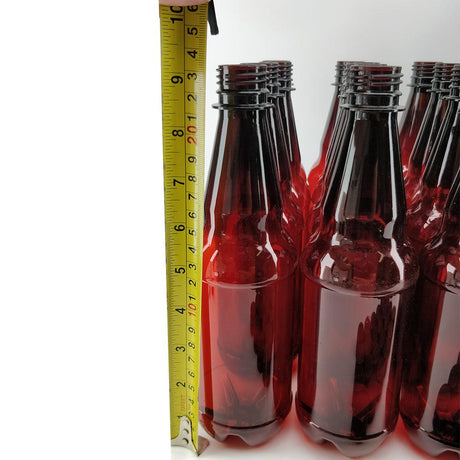 24 x 500mL PET Amber Brown Bottles with Screw Caps - Distillery King Australia