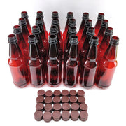 24 x 500mL PET Amber Brown Bottles with Screw Caps - Distillery King Australia