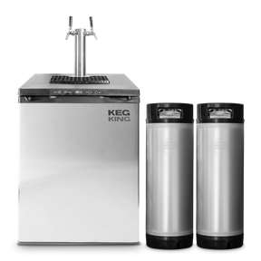 Kegmaster Premium XL 2 tap kegerator with two kegs