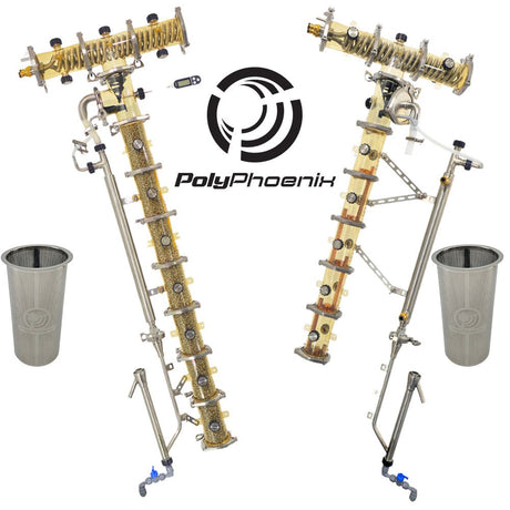 PolyPhoenix 7 Azeo bubbler plates gin basket distillation mega kit