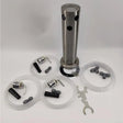 3 Tap Three Tap Triple Tap Brushed Stainless Font Kit with SS Duotight Short shank and Black handle (Without Tap) - Distillery King Australia