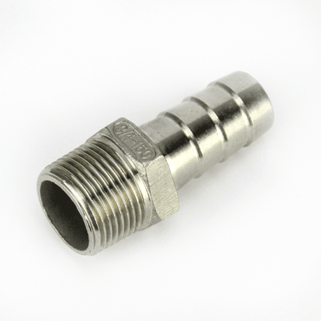Stainless steel hosetail barb 3/4 BSP to 20mm