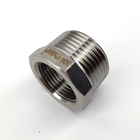 3/4 inch female x 1 inch male BSP reducing bush