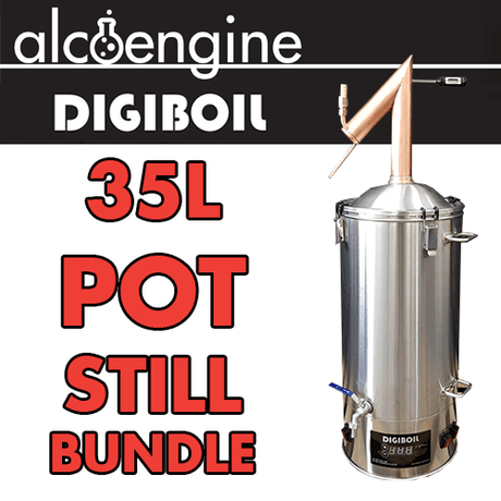 35L copper pot still bundle
