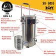 35L BrewZilla Gen 4.1 with Pump 1900/500w - 220 - 240V AC - Distillery King Australia