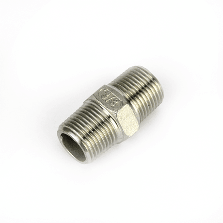 Stainless steel hex nipple 3/8 BSP