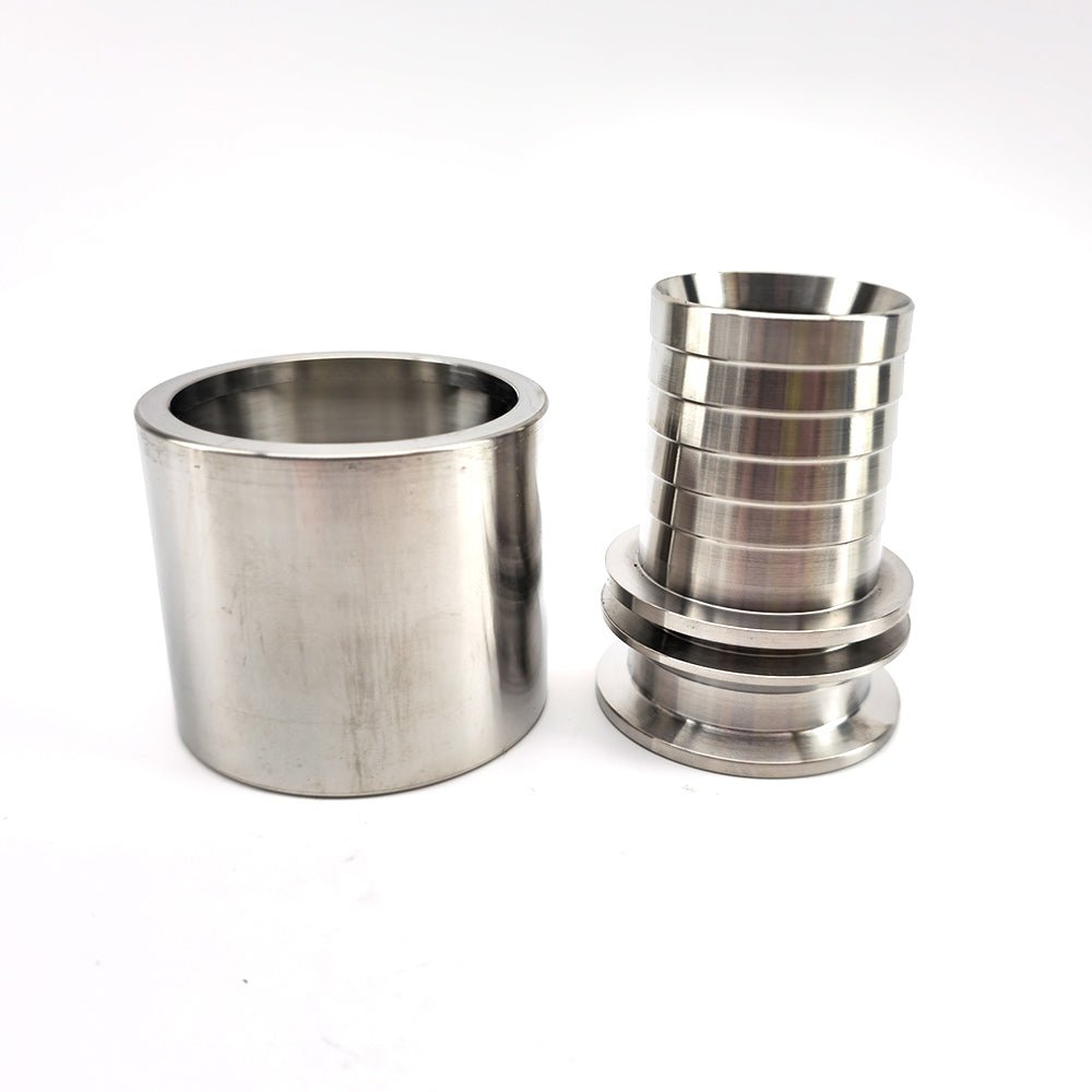 38mm hose barb to 1.5 inch tri-clover swage crimp collar
