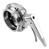 4 Inch TC Stainless Steel Sanitary Butterfly Valve with Squeeze Trigger