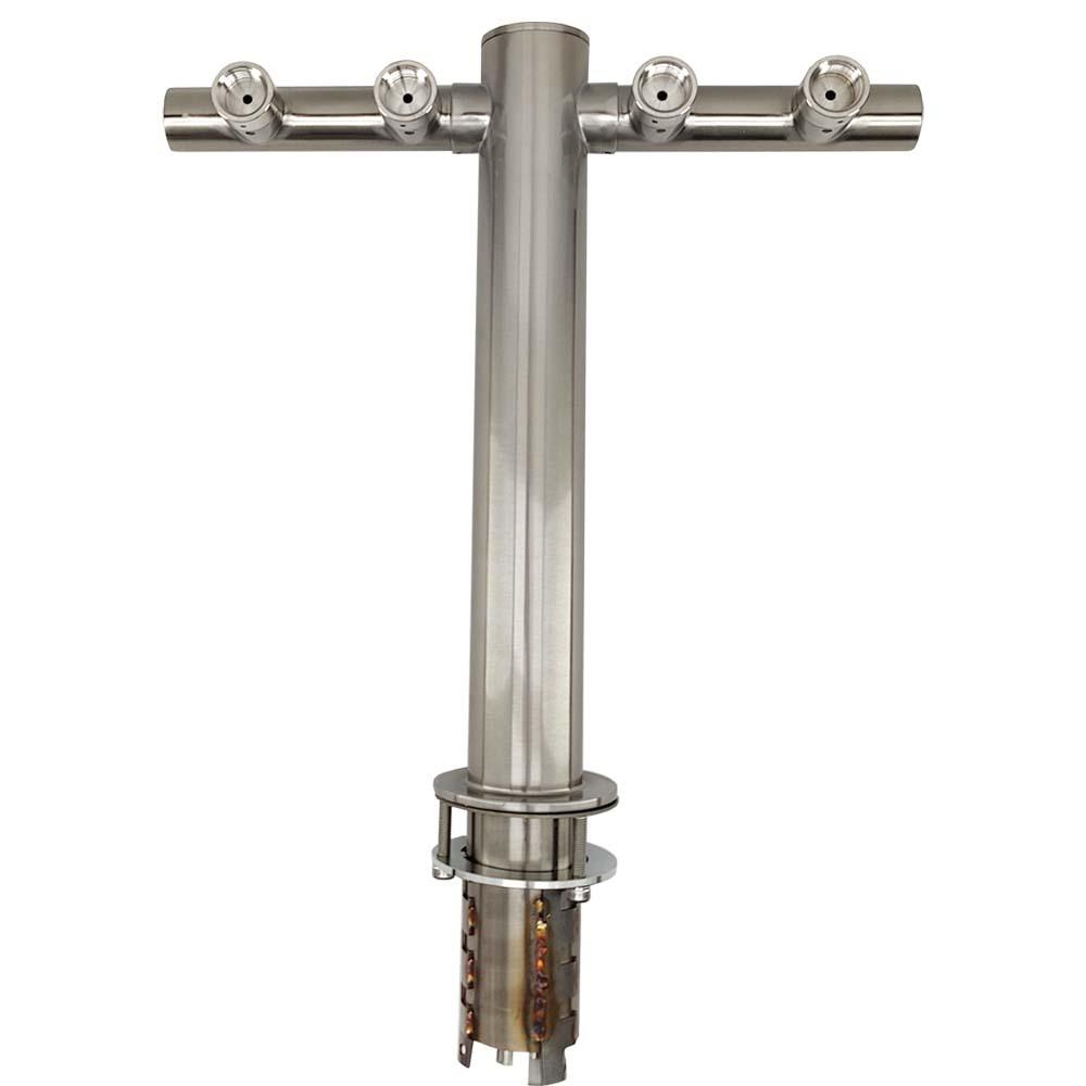 4 tap T-Bar flooded font stainless steel