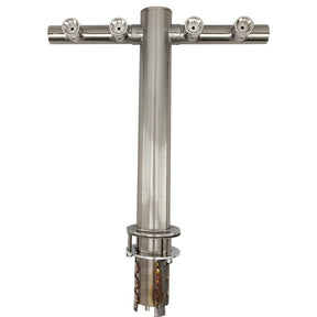 4 tap T-Bar flooded font stainless steel