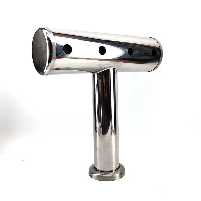 4 Tap T-Bar Brushed Stainless Font Only (Including Screws x 4; Dust Cover & Font Seals)