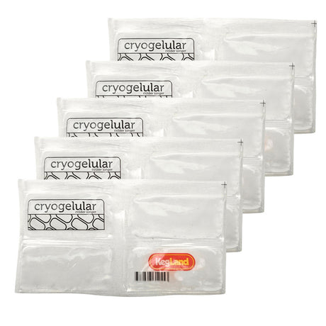 Pack of 5 cryogel yeast and hop shipper units