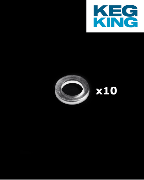 Pack of ten 5/8 inch vinyl washers for a keg coupler or tap shank