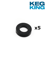 5/8 Thick Black Silicone Washer Pack of 10