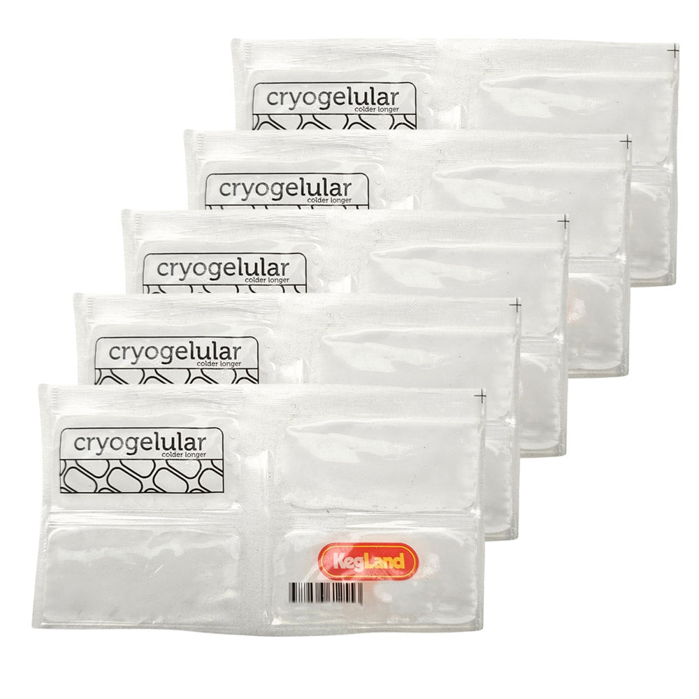 Pack of 5 cryogel yeast and hop shipper units