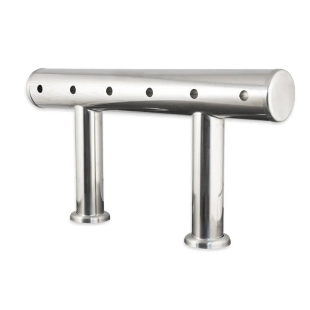 6 Tap TT Bar Brushed Stainless Font Kit (without Taps) - Distillery King Australia