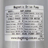 65w MKII High Temperature Magnetic Drive Pump with 3/4" BSP