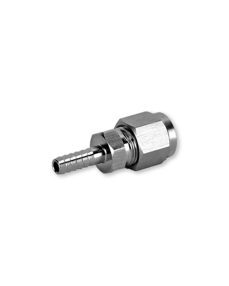 Stainless Steel Compression Fitting - 8mm to 6mm Barb