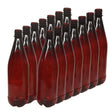 750ml Amber PET Beer Bottles - Pack of 16