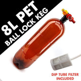 8L PET Keg with Ball Lock Disconnect Tapping Head Kit - Distillery King Australia