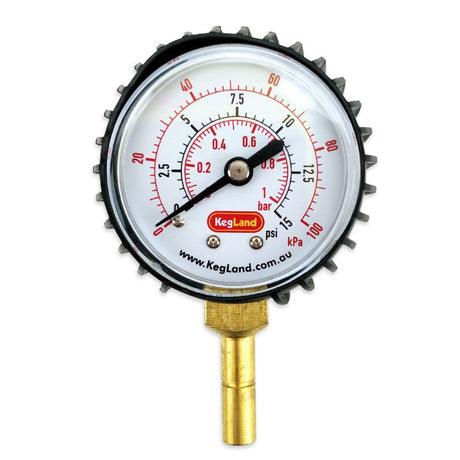 8mm push in pressure gauge, 0-15psi