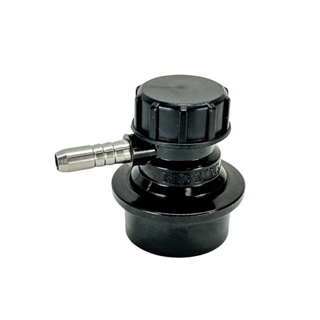 90 degree low profile liquid disconnect with a 6mm combi barb