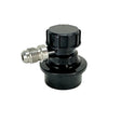 90 degree low profile liquid disconnect with MFL fitting