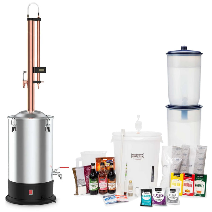 STARTER KIT with Still Spirits Turbo 500 (T500) Copper Condenser Next Generation Distillery Kit