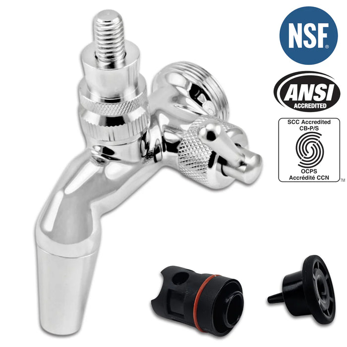 Flow Control Kegerator Tap Stainless Steel Nukatap