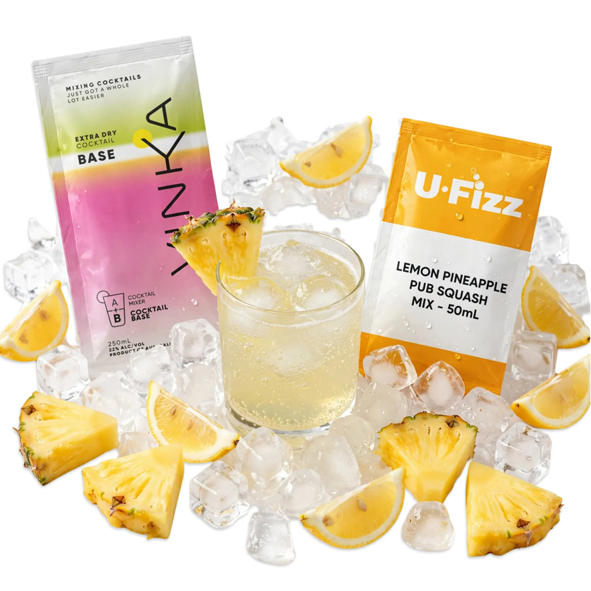 VINKA U-Fizz Natural Lemon Pineapple Pub Squash | 5.6% | makes 1L