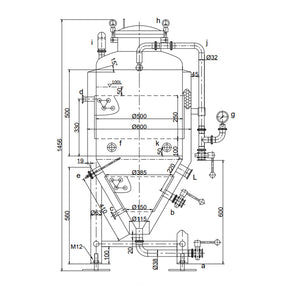 100L Conical Fermenter (Pressurisable, Jacketed)