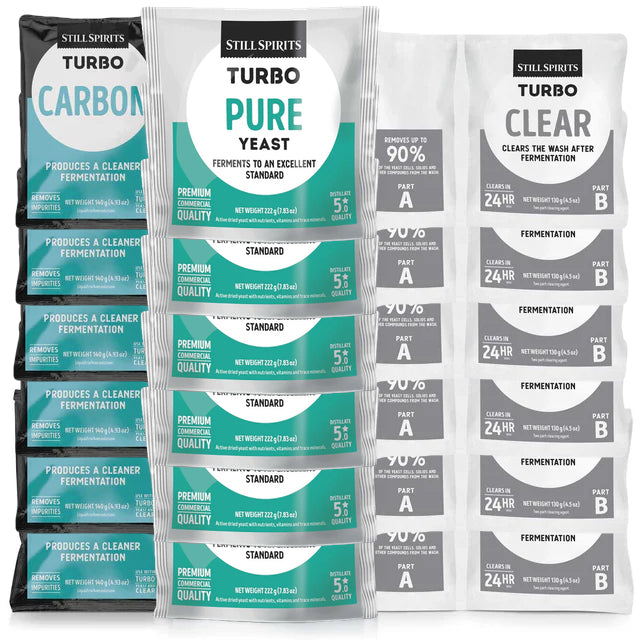 Turbo 500 Pure Yeast, Carbon & Clear 6 Pack