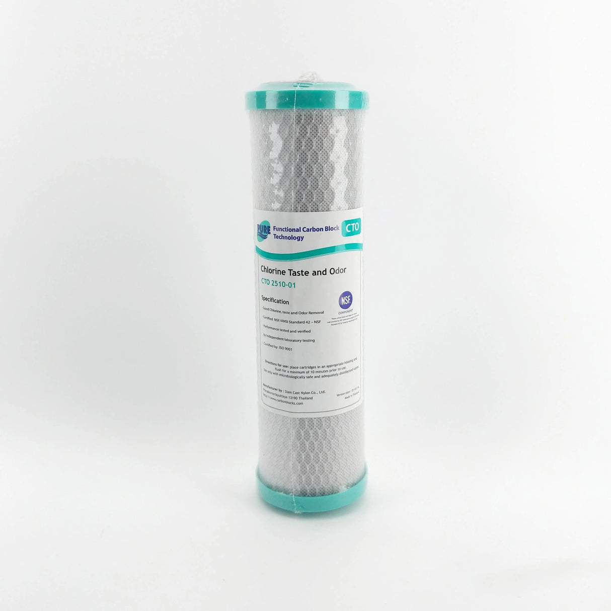 Pure Coconut Carbon Block Water Filter 10" x 2.5" - NSF & WaterMark Approved