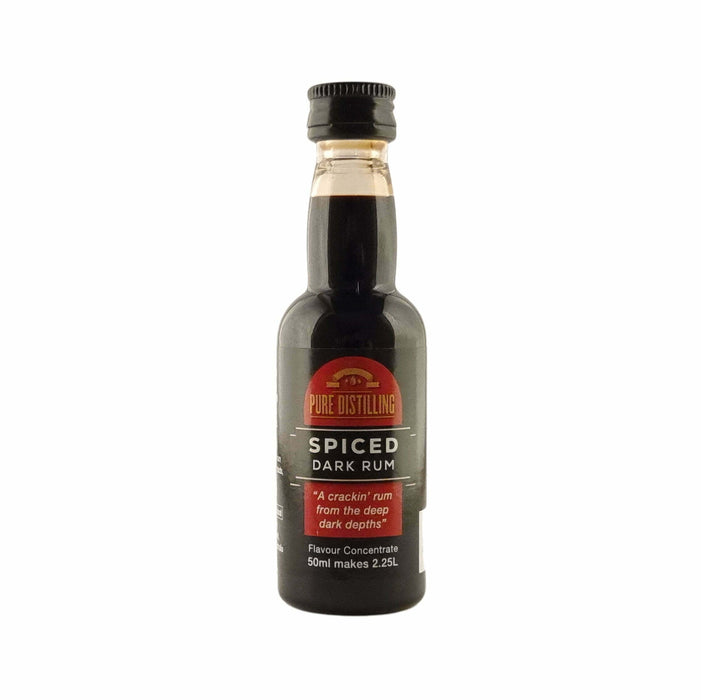 Pure Distilling Rum Dark Spiced Rum Essence 50mL - Flavours 2.25L of Neutral Alcohol