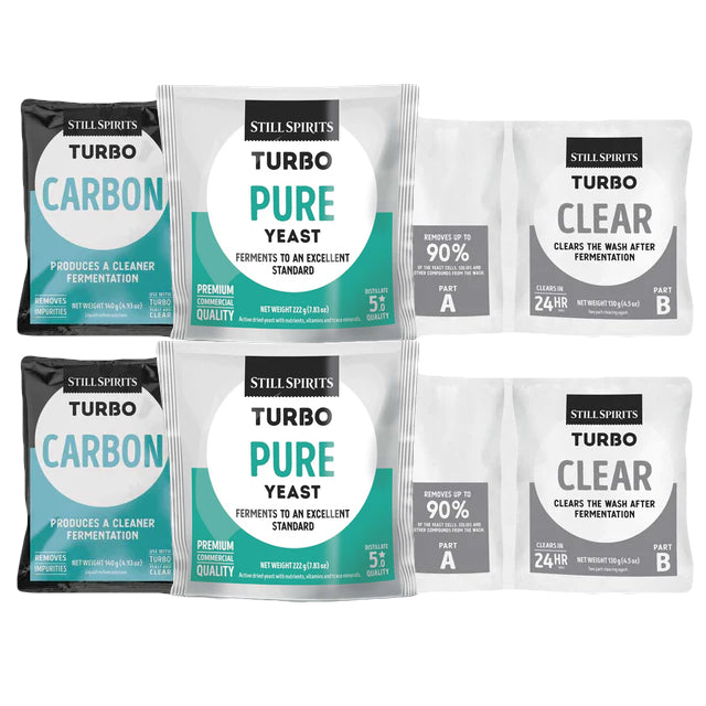 Turbo 500 Pure Yeast, Carbon & Clear Double Pack